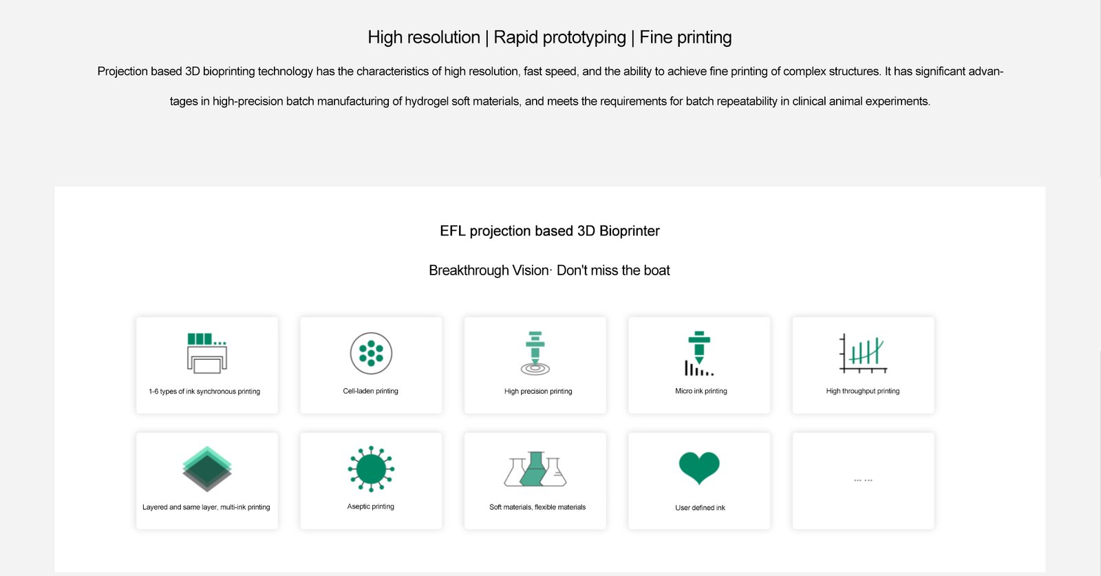 Projection-based Multi-material 3D Bio printer - BP8601MIX: Breakthrough Vision· Don't miss the boat - Image 2