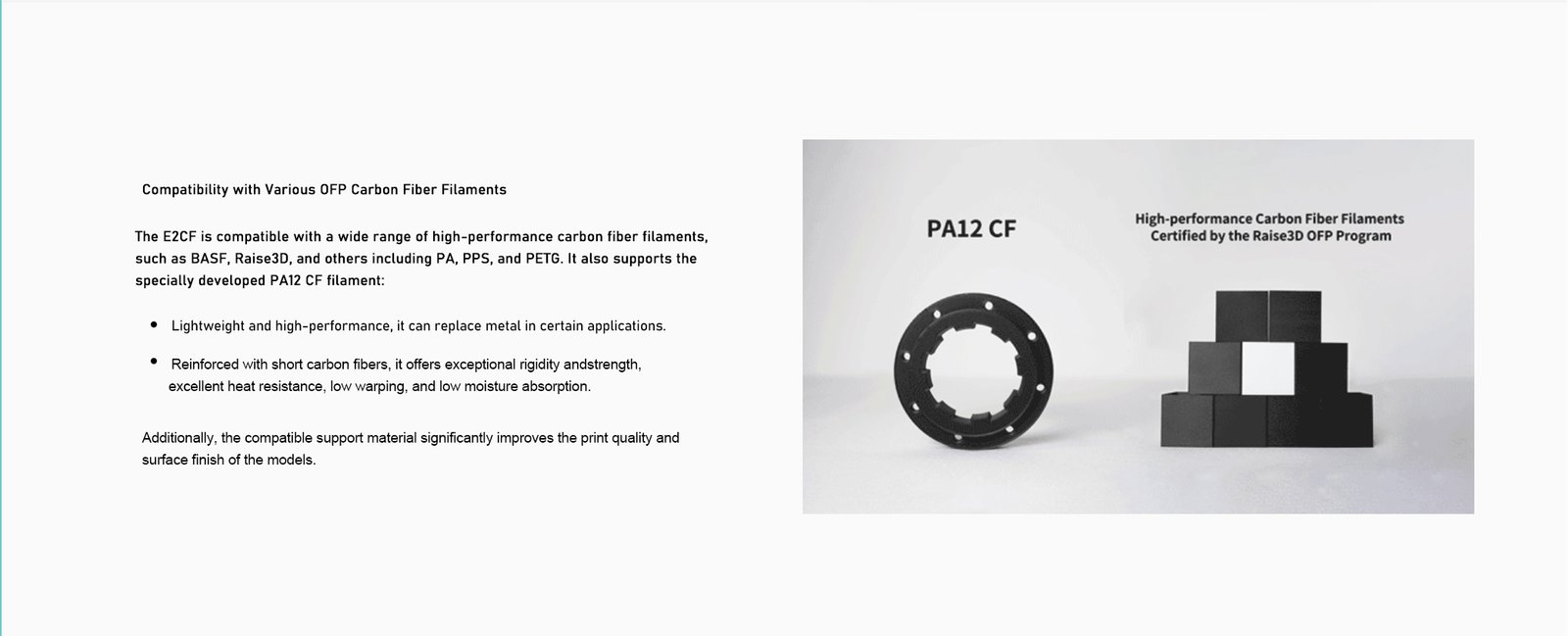 Raise3D E2CF - Born for Carbon Fiber - A Desktop 3D Printer Specifically Developed For Composite Materials - Image 6