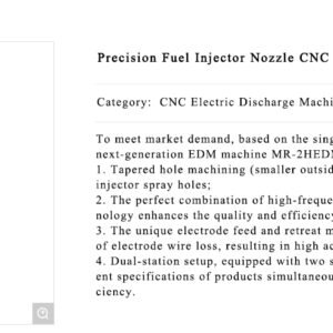 Fuel Injector Precision Nozzle CNC EDM Machine (Dual Station)