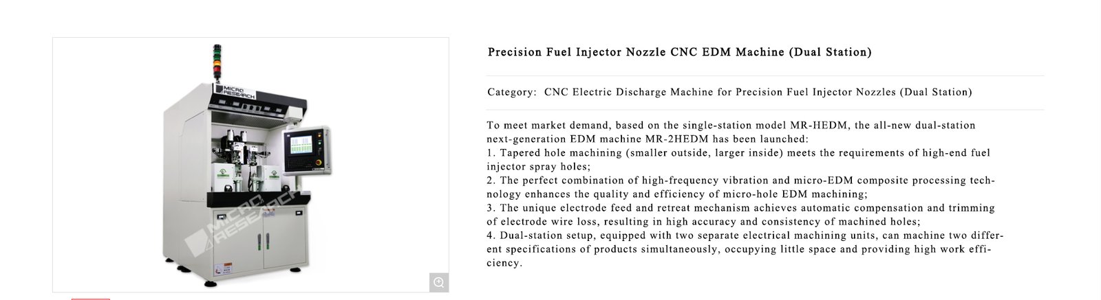 Fuel Injector Precision Nozzle CNC EDM Machine (Dual Station)