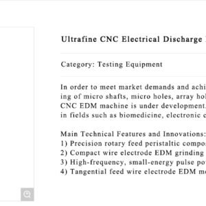 Ultrafine CNC Electrical Discharge Machine